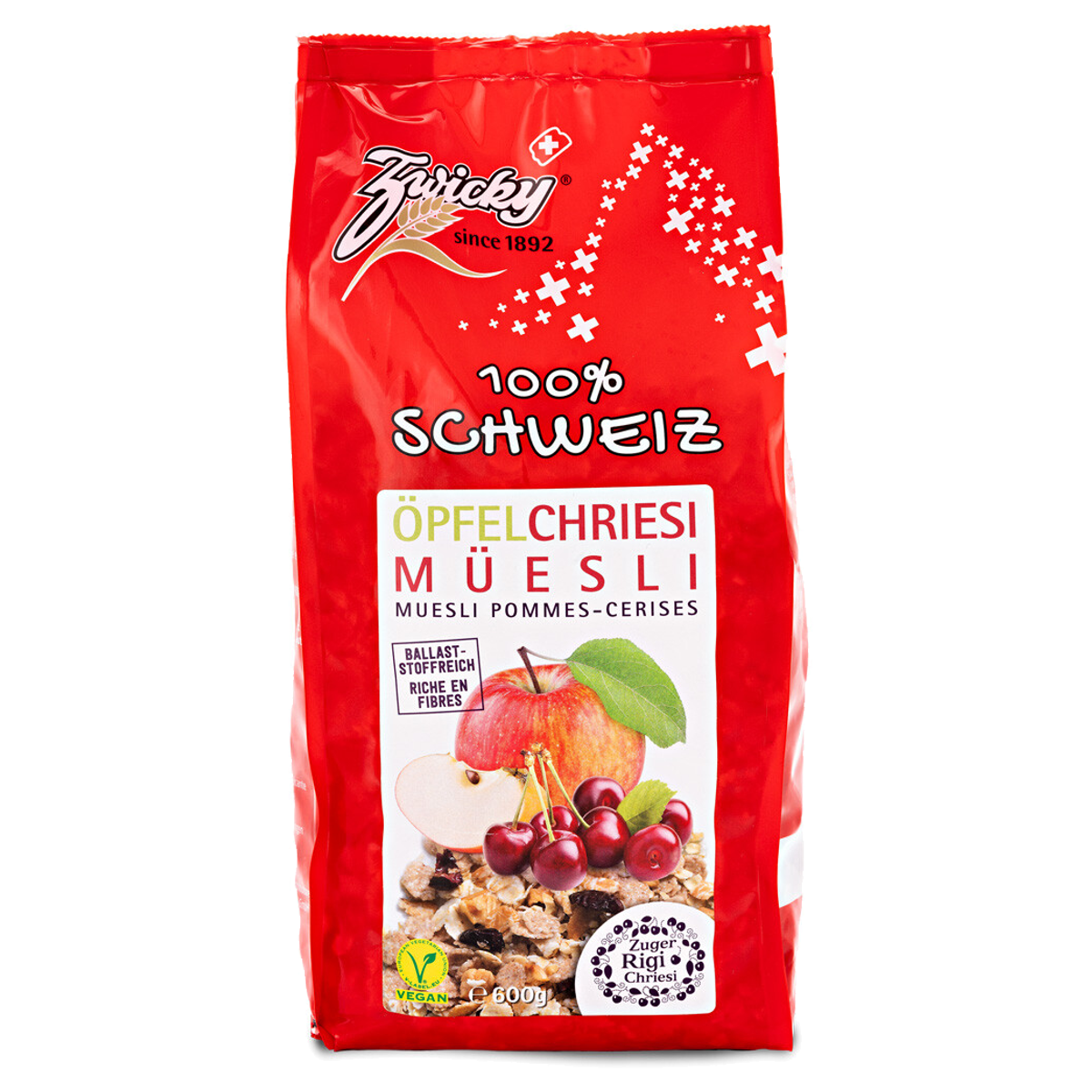 Zwicky Öpfel-Chriesi-Müesli Beutel 600 g Zwicky Öpfel-Chriesi-Müesli Beutel 600 g