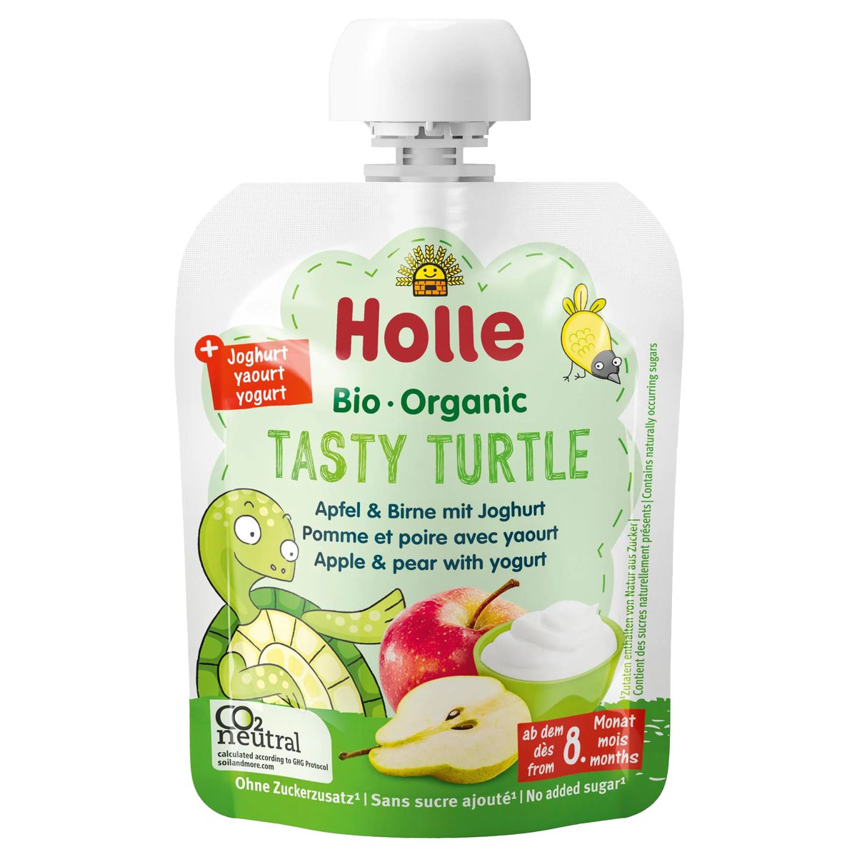 Holle Tasty Turtle Apfel & Birne mit Joghurt 6x 85 g Holle Tasty Turtle Apfel & Birne mit Joghurt 6x 85 g