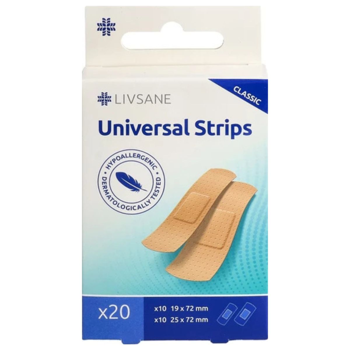 Livsane Classic Universal Pflaster Strips 20 Stück