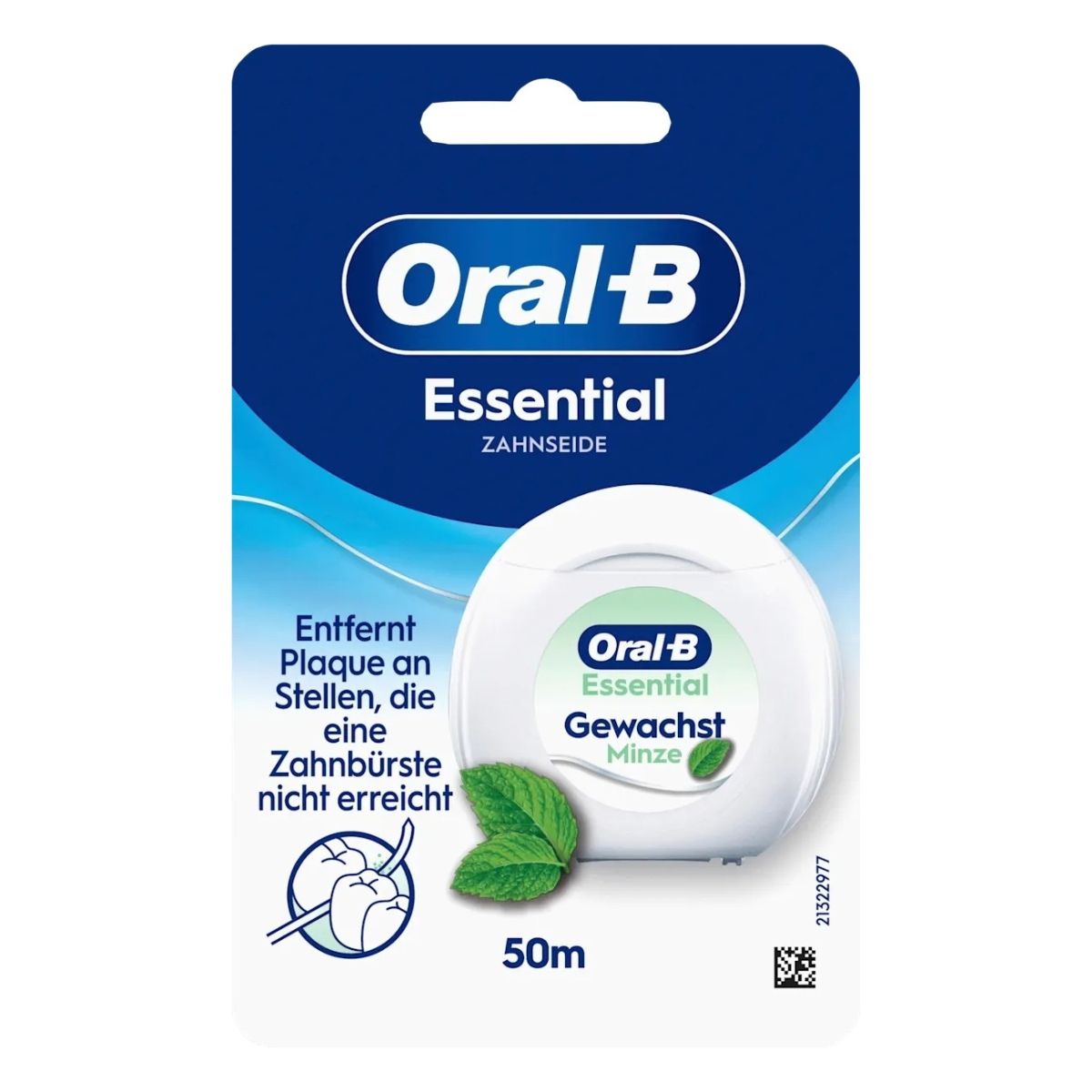 ORAL-B Essentialfloss 50 m Mint Gewachst