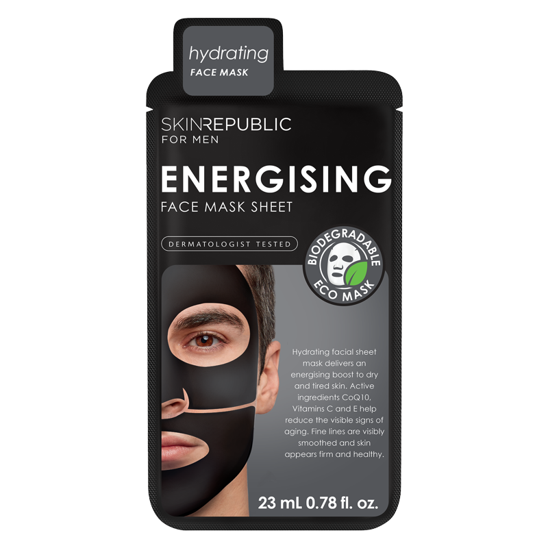 Skin Republic Men's Energising Face Mask Sheet 23 ml