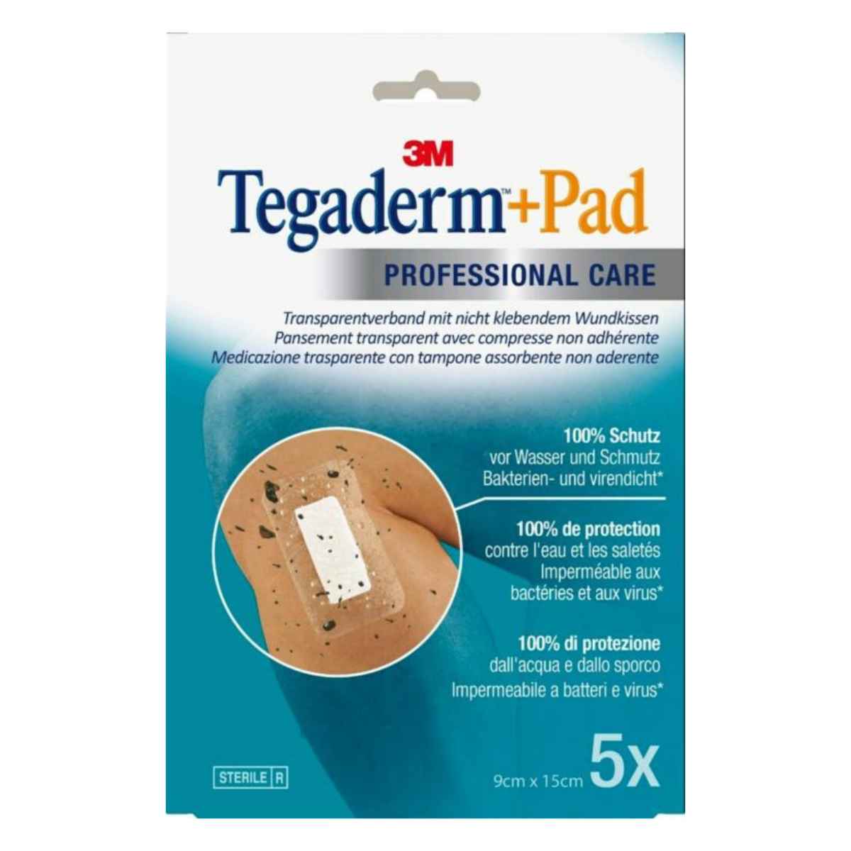 Image of 3M TEGADERM+PAD 9x15cm Wundkissen 4.5x10cm (n) 5 Stück