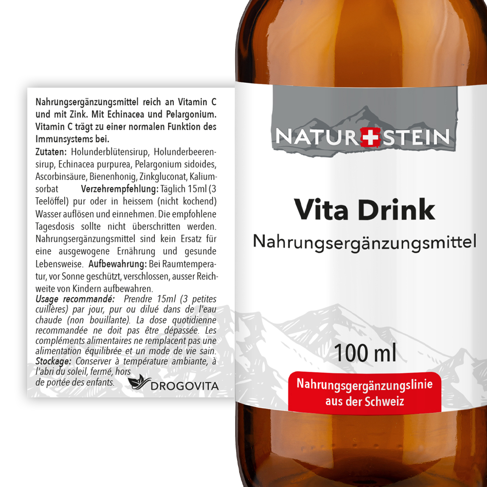 Naturstein Vita Drink Glasflasche 100 ml Naturstein Vita Drink Glasflasche 100 ml