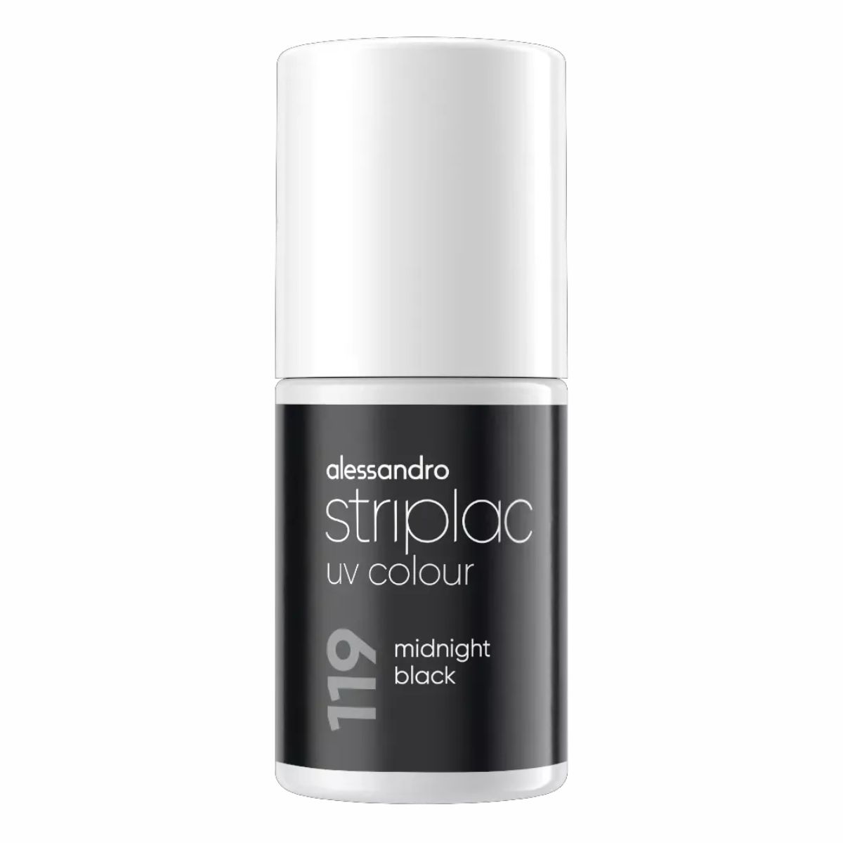 Image of Alessandro Striplac UV Colour 119 Midnight Black 6.5 ml