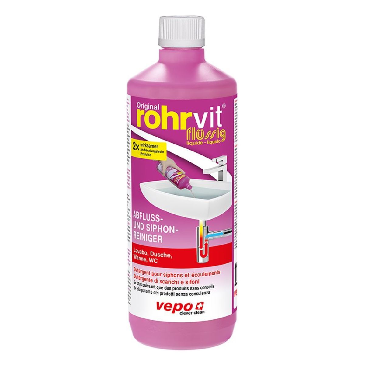 Rohrvit Abflussreiniger Liquid 1000 ml
