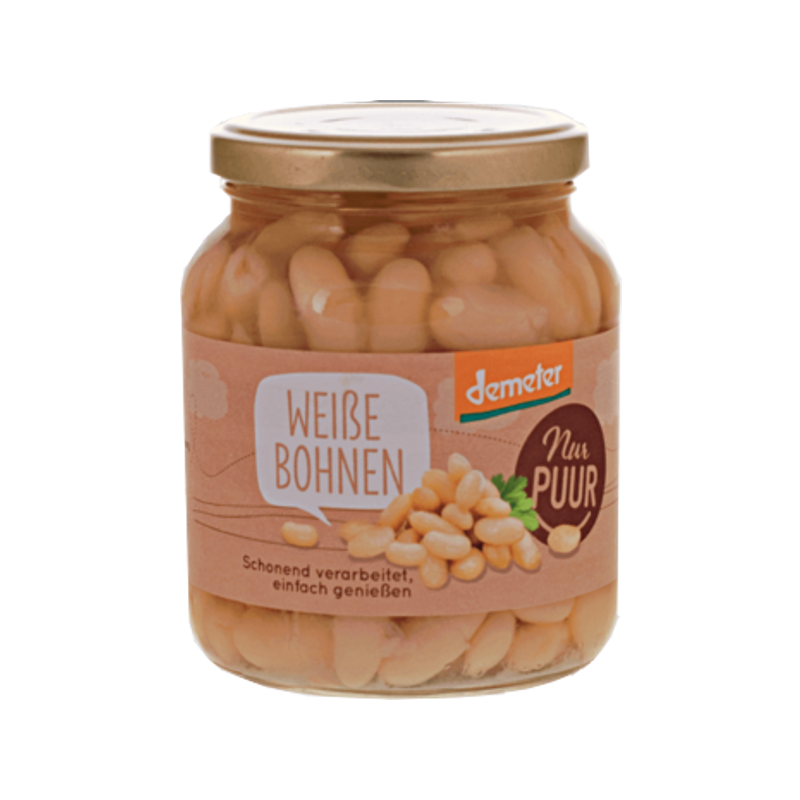 Nur Puur Weisse Bohnen Demeter 350 g Nur Puur Weisse Bohnen Demeter 350 g