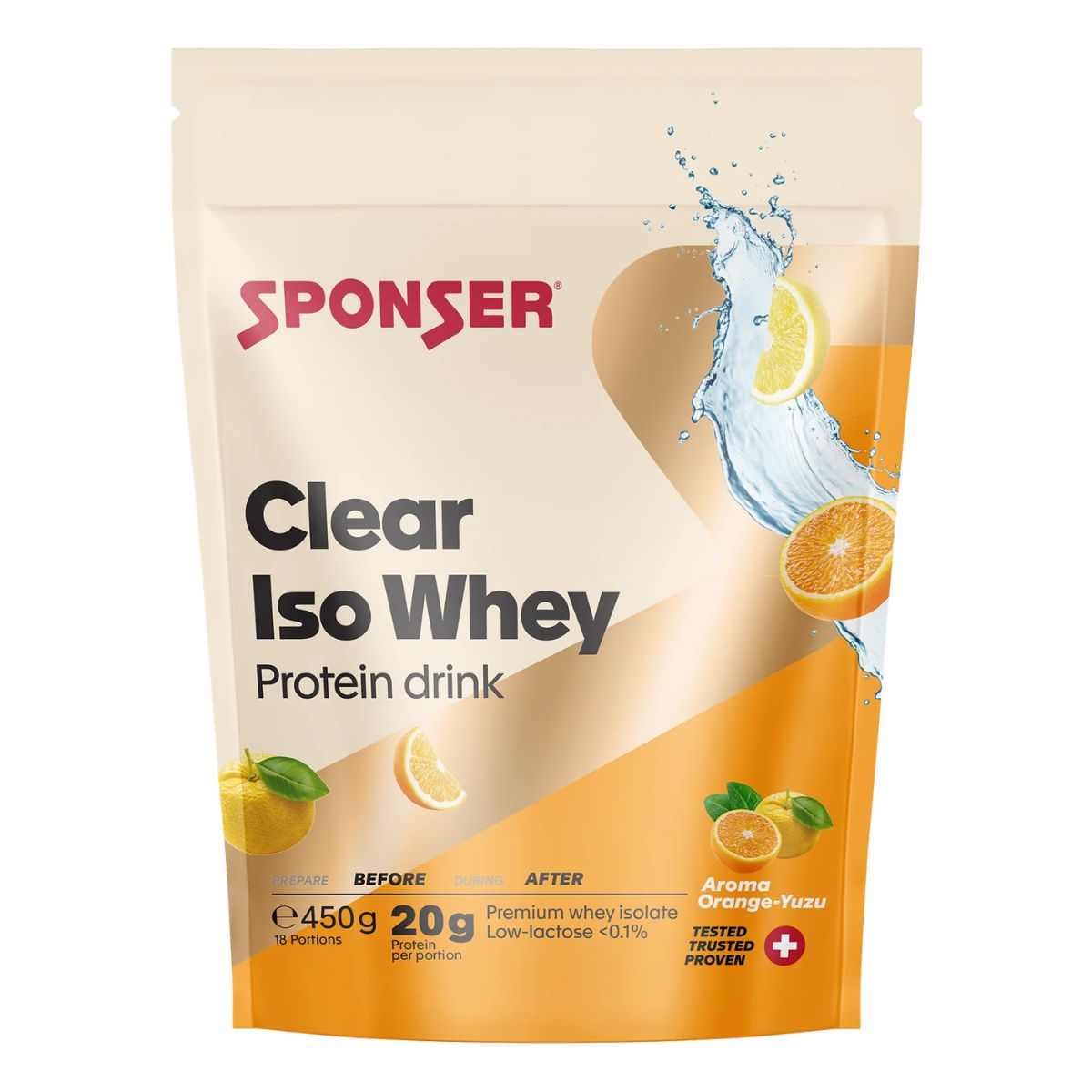 Sponser Clear Iso Whey Orange Yuzu 450 g