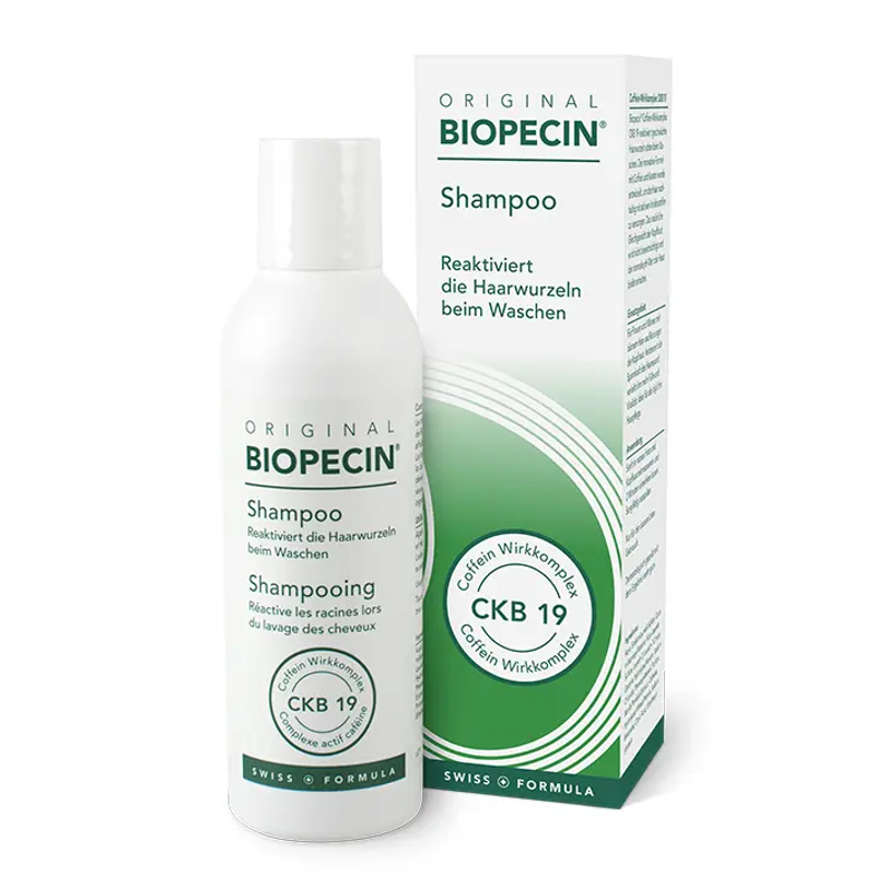 Biopecin Shampoo reaktiviert die Haarwurzeln beim Waschen