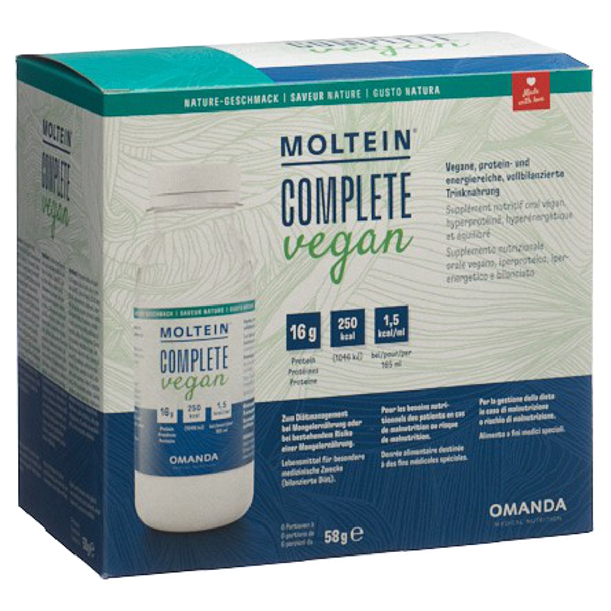 Moltein Complete Vegan Nature 6 Flaschen 58 g