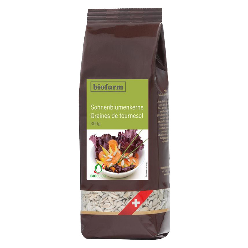 Biofarm Sonnenblumenkerne CH Knospe Beutel 350 g