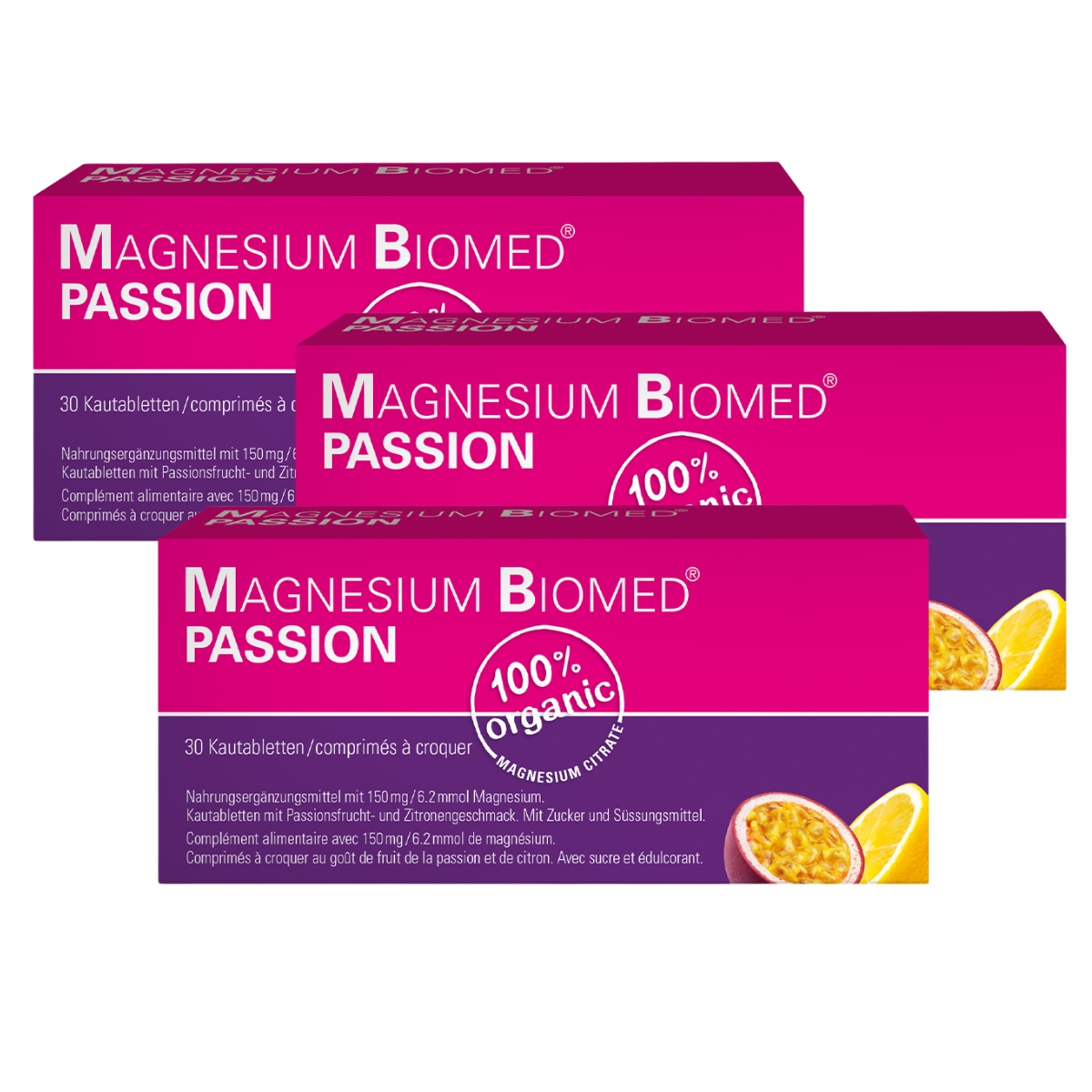 Image of Magnesium Biomed Kautabletten Passion 3 x 30 Stück