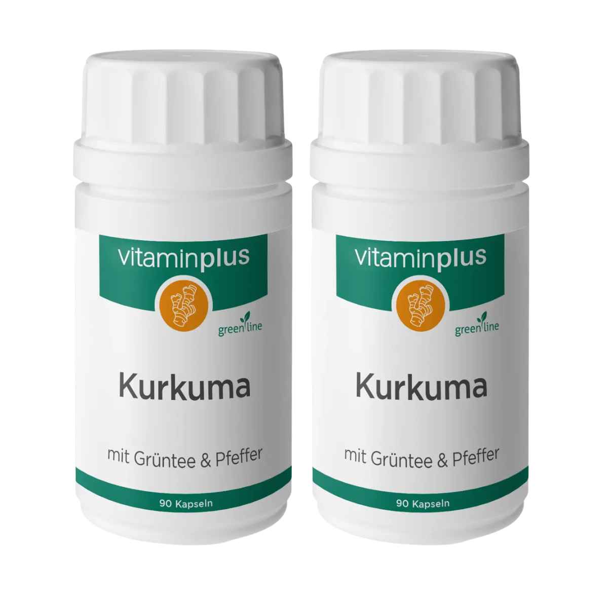 Vitaminplus Kurkuma mit Pfeffer Kapseln 2x 90 Stück
