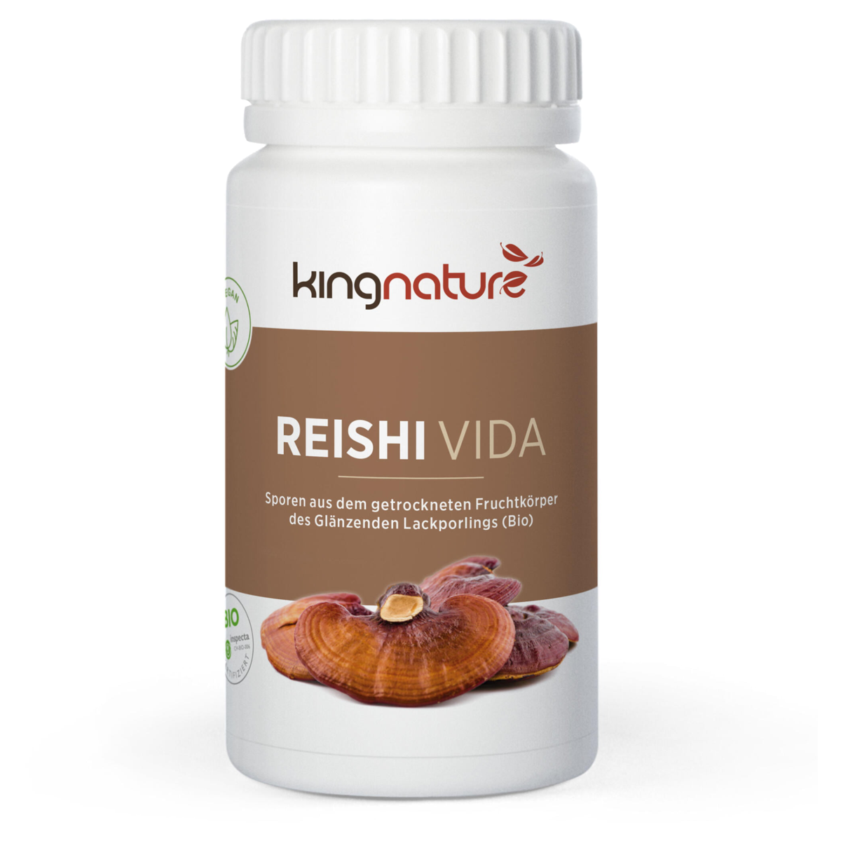 Kingnature Reishi Vida Kapseln 300 mg Bio Sporen 120 Stück