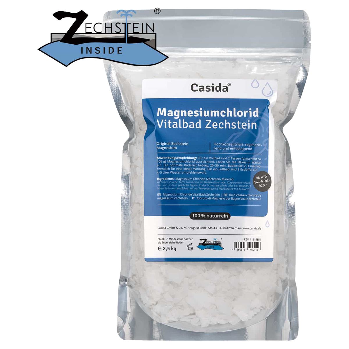 Casida Magnesiumchlorid Vitalbad Zechstein 1000 g