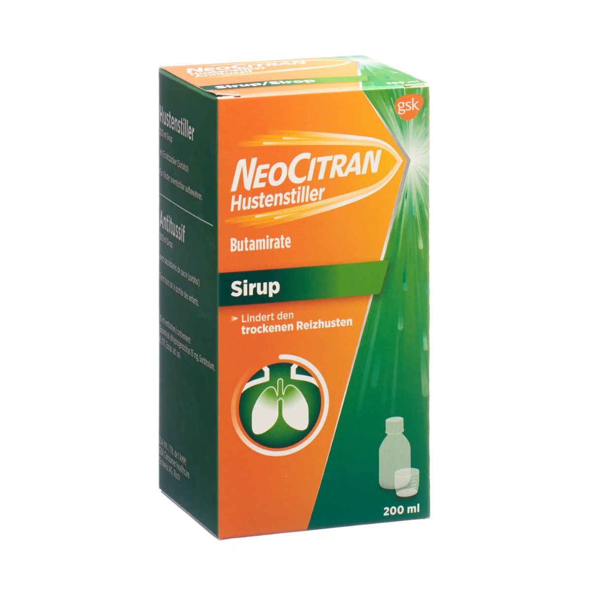 NEOCITRAN Hustenstiller Sirup 15 mg/10ml 200 ml NEOCITRAN Hustenstiller Sirup 15 mg/10ml 200 ml