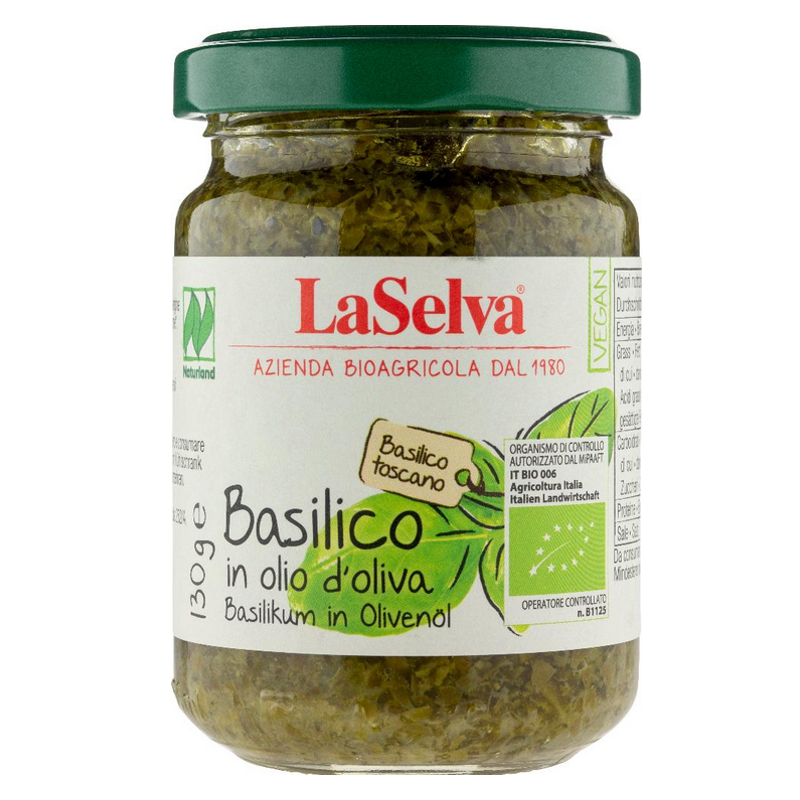 La Selva Basilikum in Olivenöl 130 g