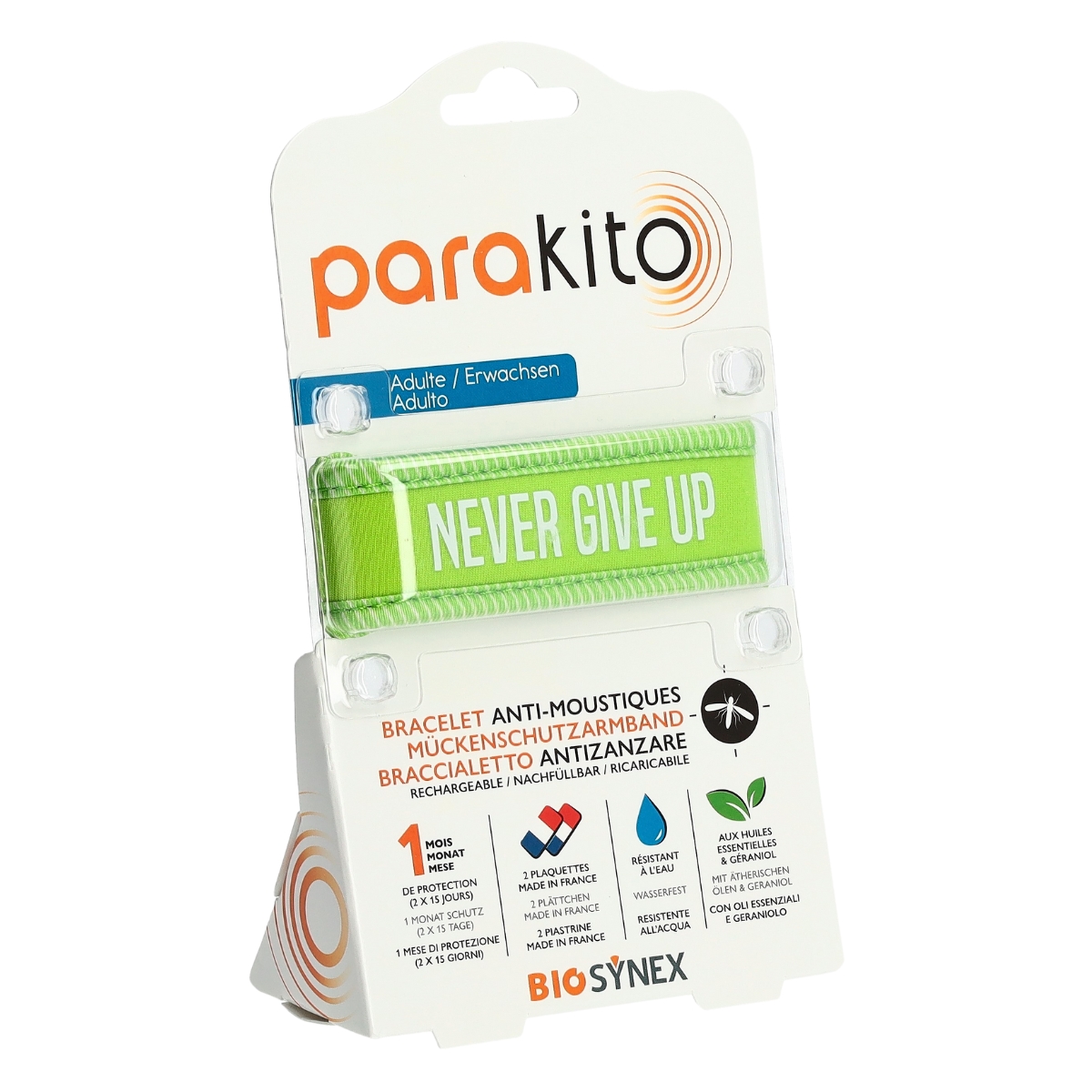 Parakito Armband Erwachsene Never Give Up grün