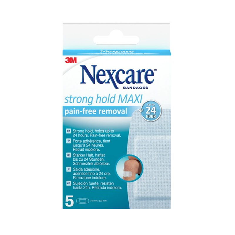 3M NEXCARE Strong Hold Maxi 50 x 100 mm 5 Stück