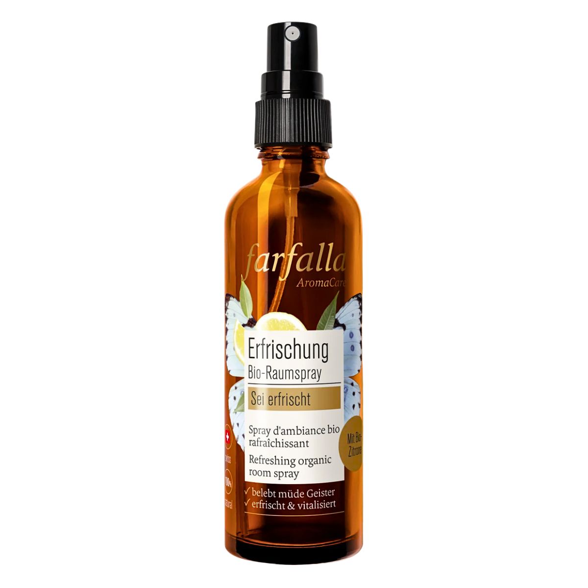 FARFALLA Sei erfrischt Zitrone Erfrischung Bio-Raumspray 75 ml