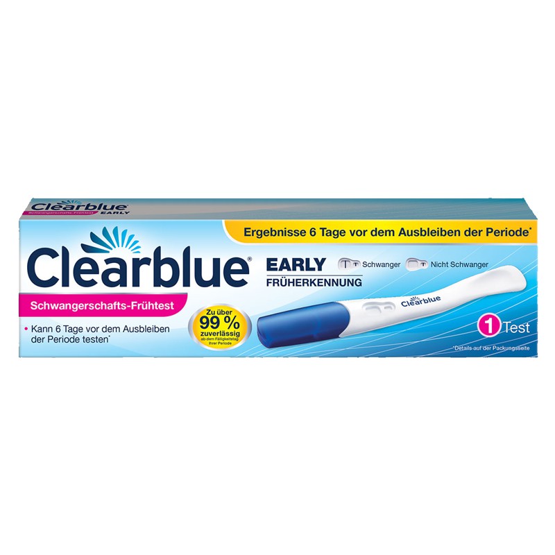 CLEARBLUE Frühe Erkennung Schwangerschaftstest 1 Stück CLEARBLUE Frühe Erkennung Schwangerschaftstest 1 Stück