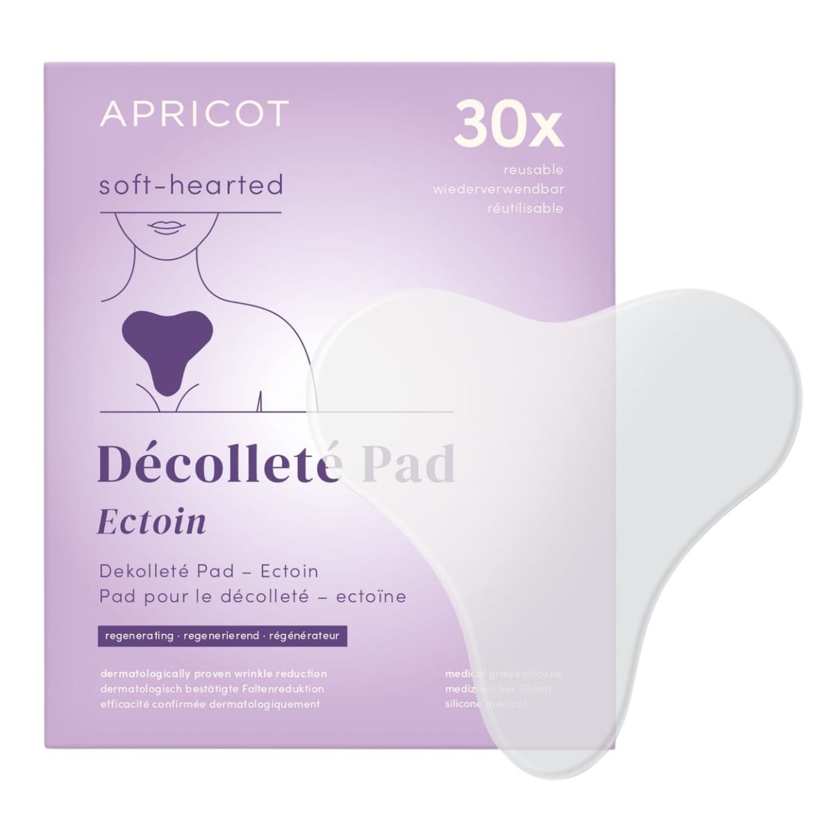 Apricot Dekolleté Pad wiederverwendbar mit Ectoin "soft-hearted"