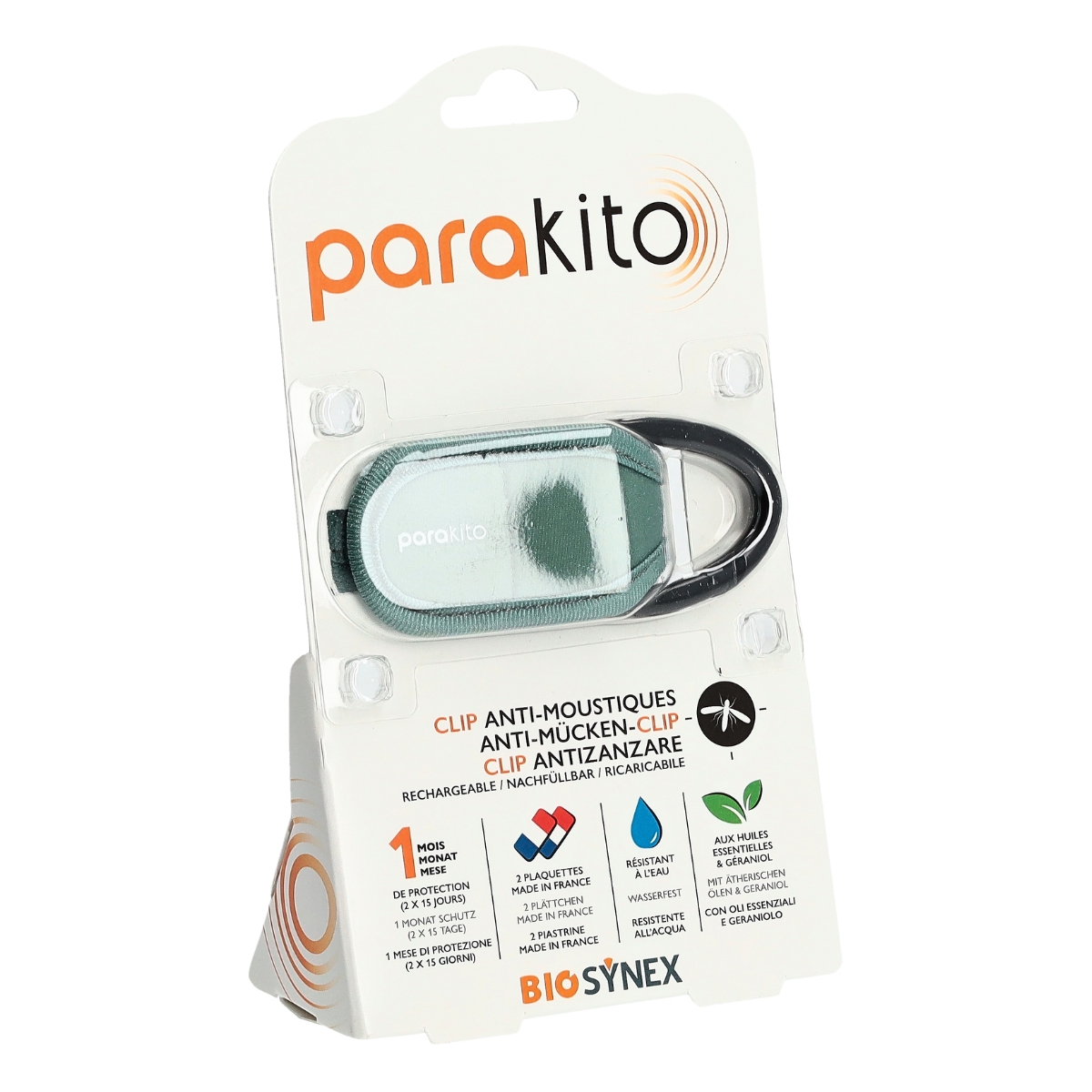 Parakito Clips für Kinderwagen Rucksack kaki
