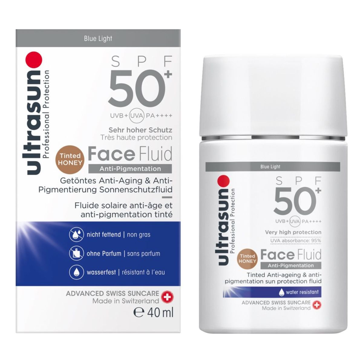 Ultrasun Face Fluid Anti-Pigmentation SPF 50+ Tinted Honey 40 ml