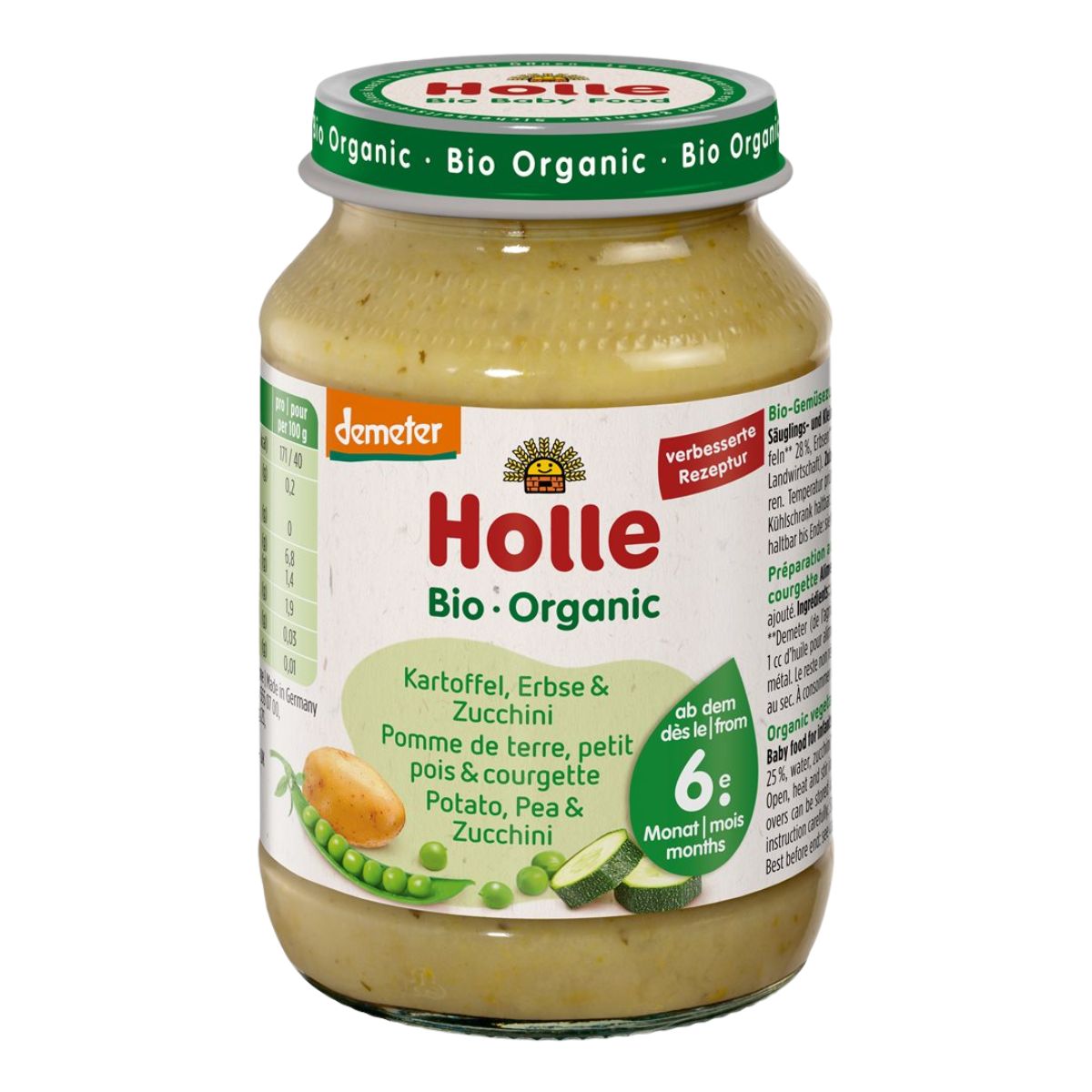 Holle Kartoffeln Erbsen und Zucchini 190 g