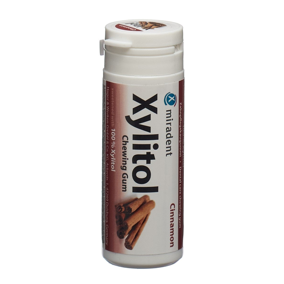 MIRADENT Xylitol Kaugummi Zimt Dose 30 Stück MIRADENT Xylitol Kaugummi Zimt Dose 30 Stück