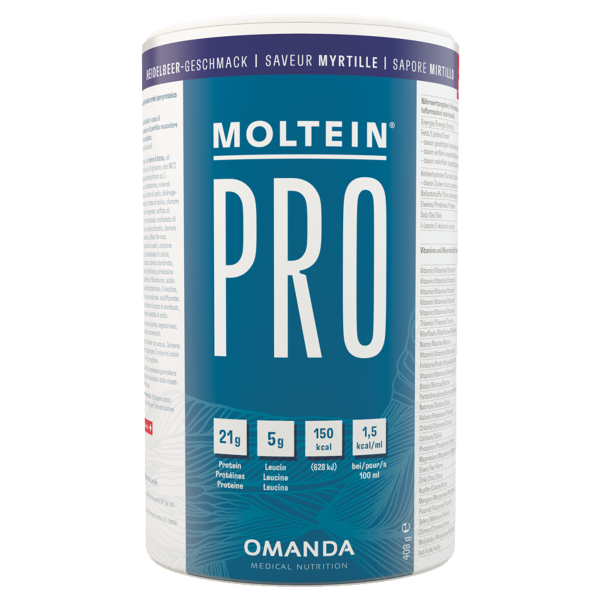 Moltein Pro 1.5 Heidelbeere Dose 340 g