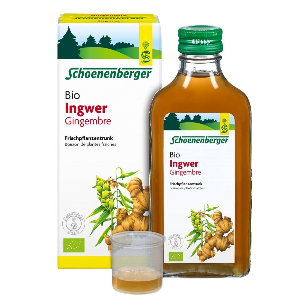 Jus de gingembre frais bio Schoenenberger 200 ml