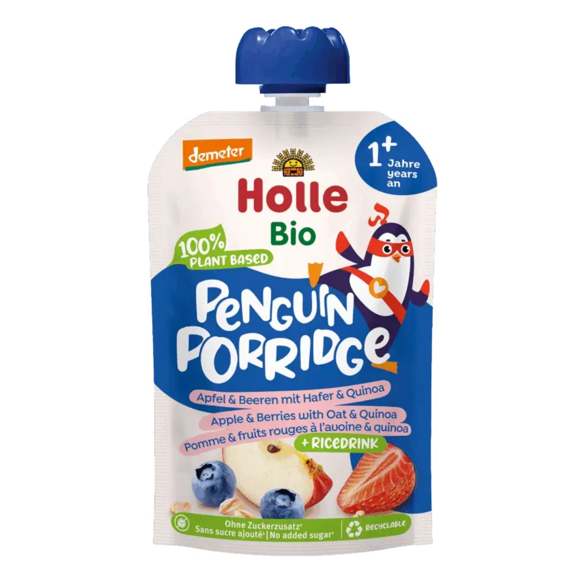 Holle Penguin Porridge Apfel Beeren mit Hafer Quinoa 110 g