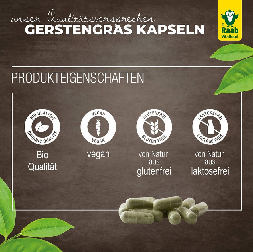 Raab Bio Gerstengras Kapseln 90 Stück