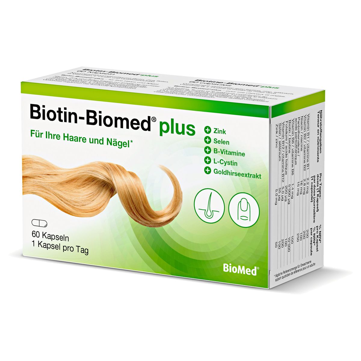 BIOTIN Biomed plus Kapseln 60 Stück BIOTIN Biomed plus Kapseln 60 Stück