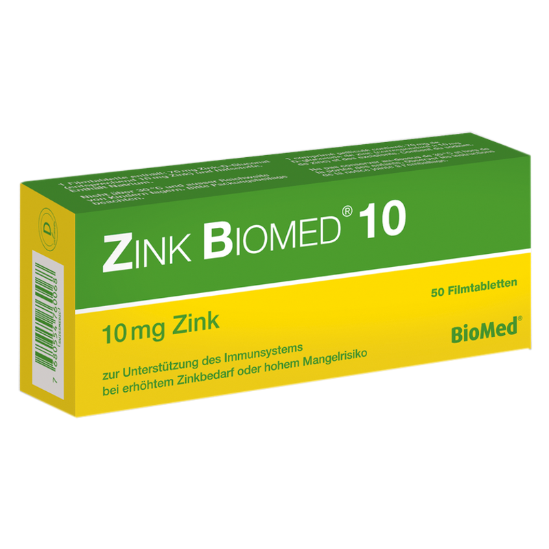 Zink Biomed 10 Filmtabletten 50 Stück