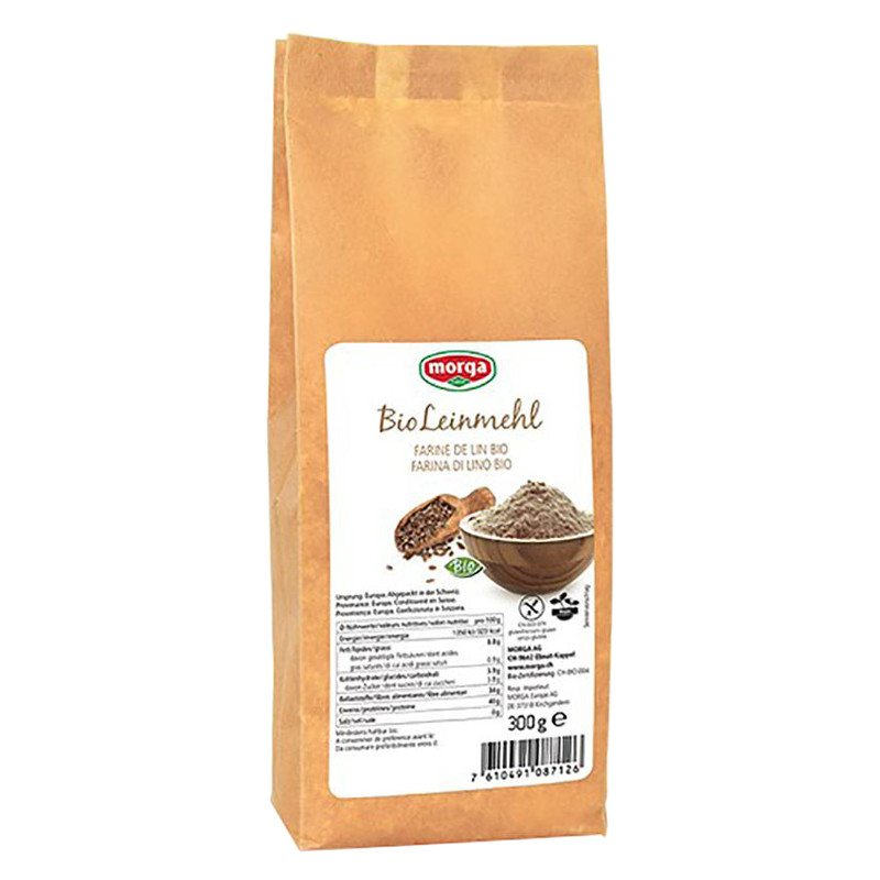 MORGA Leinmehl Bio glutenfrei 300 g MORGA Leinmehl Bio glutenfrei 300 g