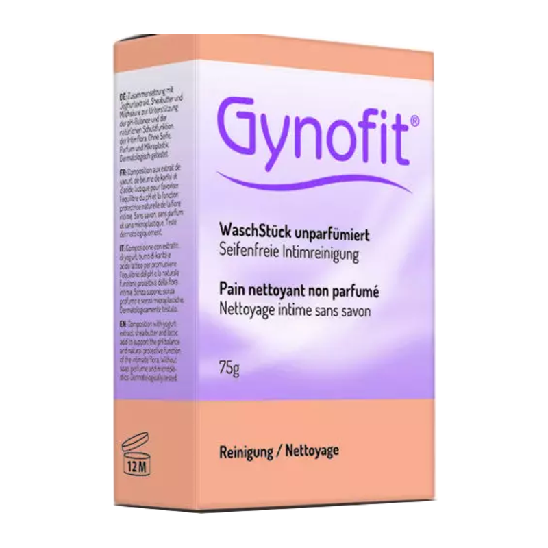 GYNOFIT Waschstück unparfümiert 75 g GYNOFIT Waschstück unparfümiert 75 g