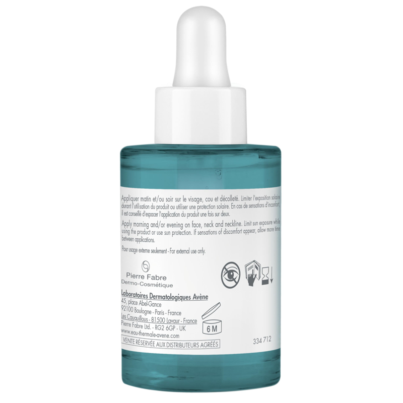 Avene Cleanance AHA Peeling Serum 30 ml Flasche Rückseite