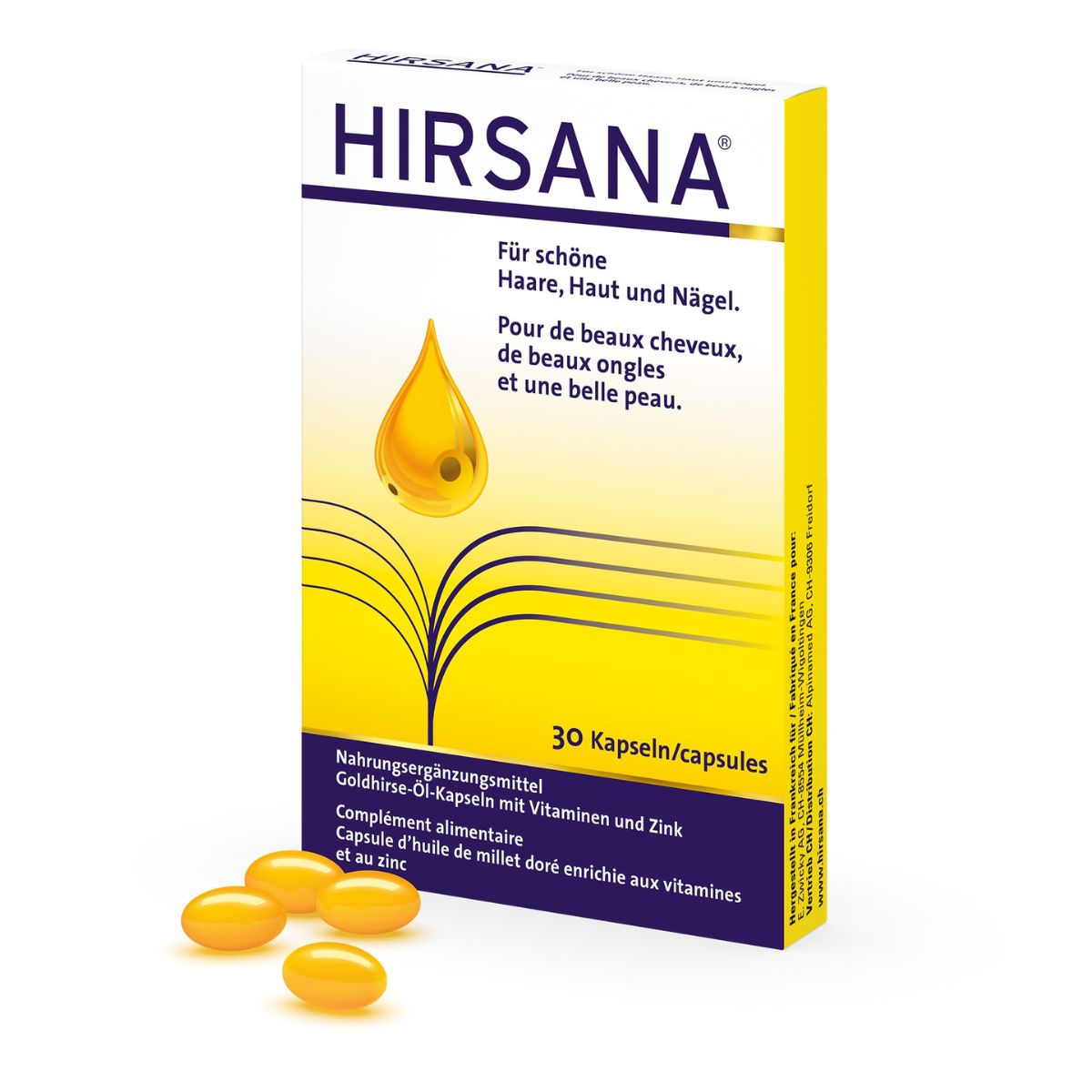 Hirsana gélules d'huile de millet doré 30 gélules