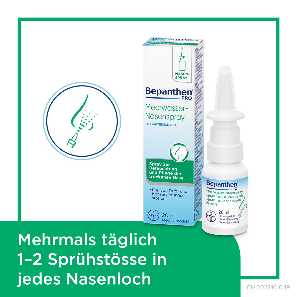 Bepanthen Pro Meerwasser-Nasenspray 20 ml Bepanthen Pro Meerwasser-Nasenspray 20 ml