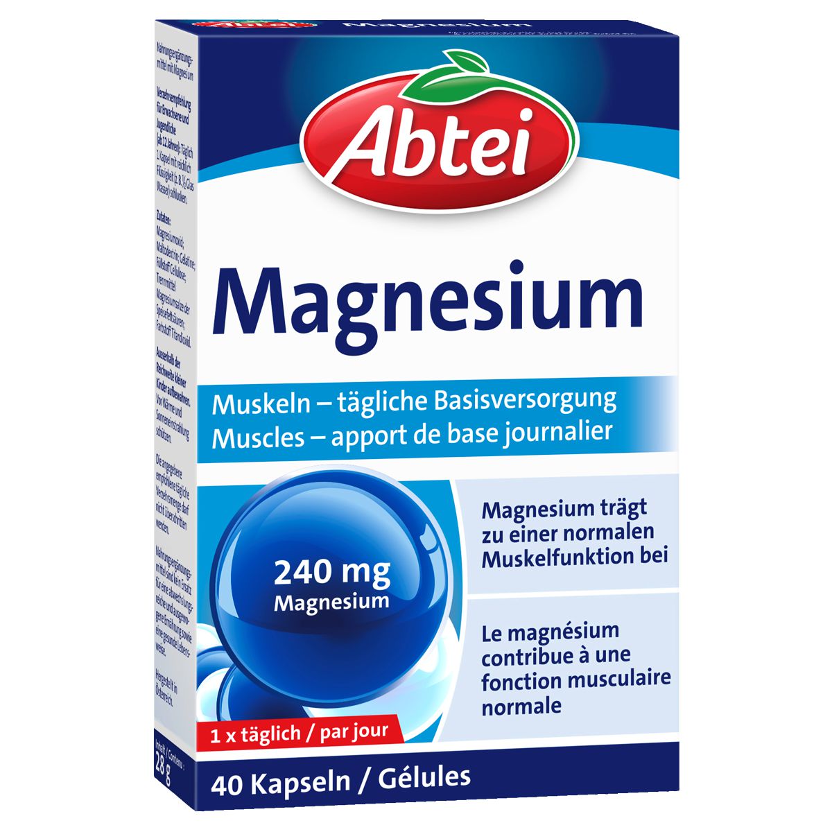 Abtei Magnesium Kapseln 40 Stück Abtei Magnesium Kapseln 40 Stück