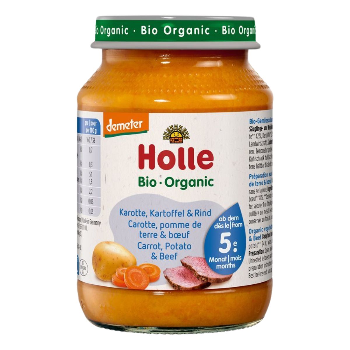 Holle Karotten Kartoffel & Rind 190 g