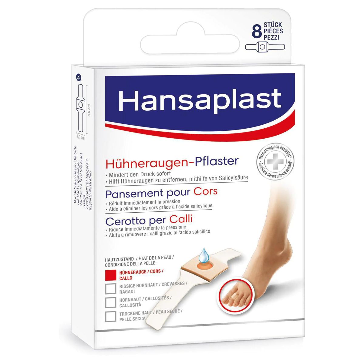 Hansaplast Footcare Hühneraugenpflaster 8 Stück Hansaplast Footcare Hühneraugenpflaster 8 Stück