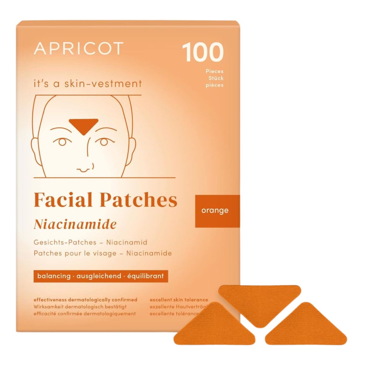 Apricot Gesichtspatches mit Niacinamide 100 Stück