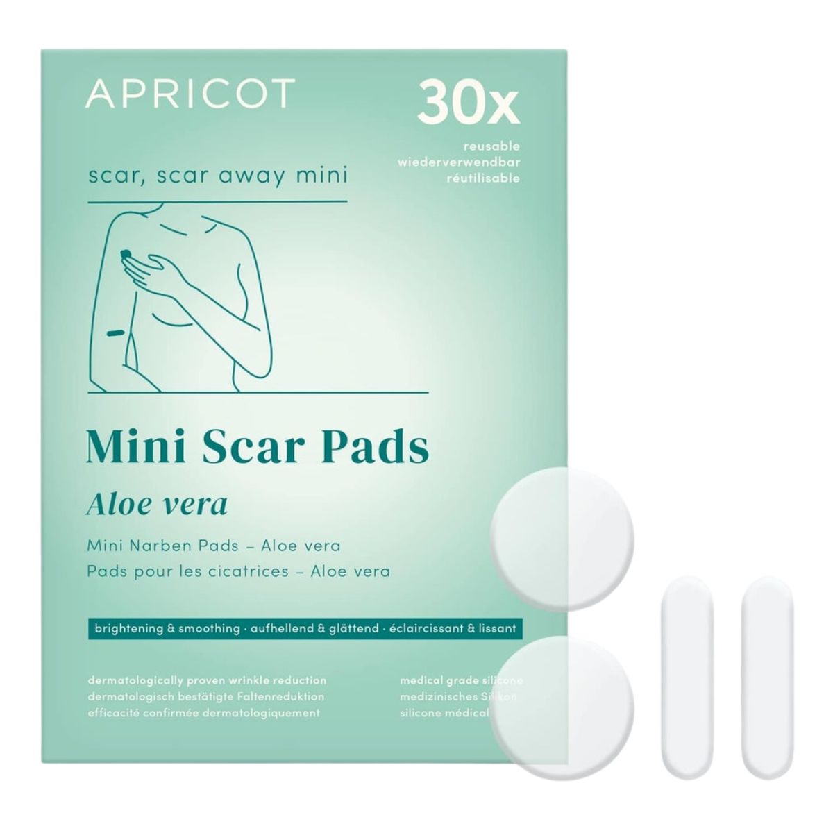 Apricot Narben Pads mit Aloe Vera mini wiederverwendbar