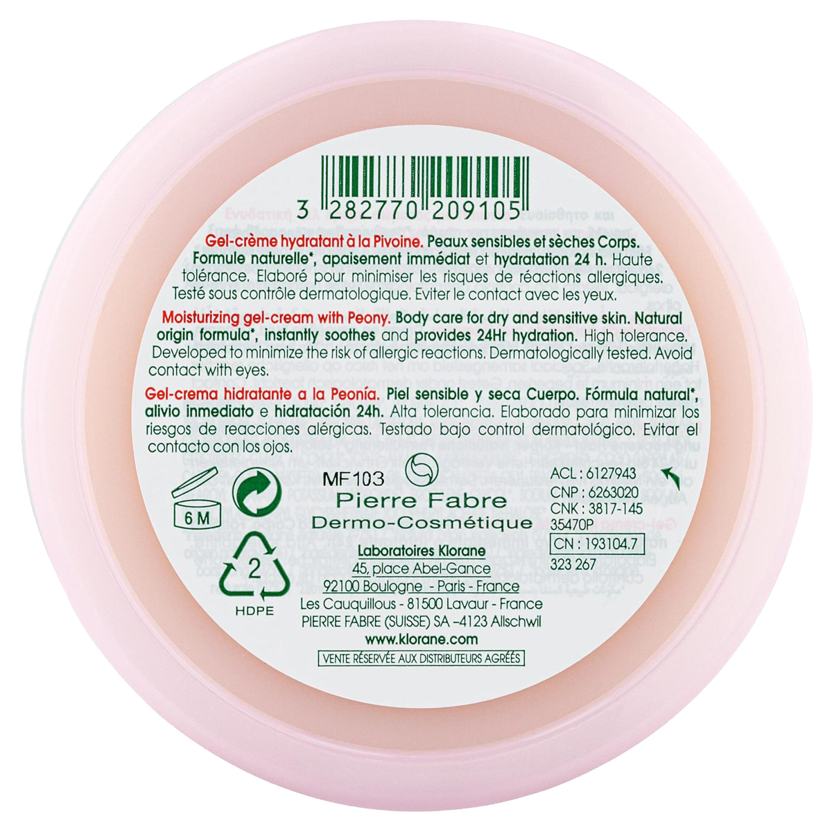 Klorane Pfingstrosen Gel-Creme Feuchtigkeit Bio 200 ml Klorane Pfingstrosen Gel-Creme Feuchtigkeit Bio 200 ml