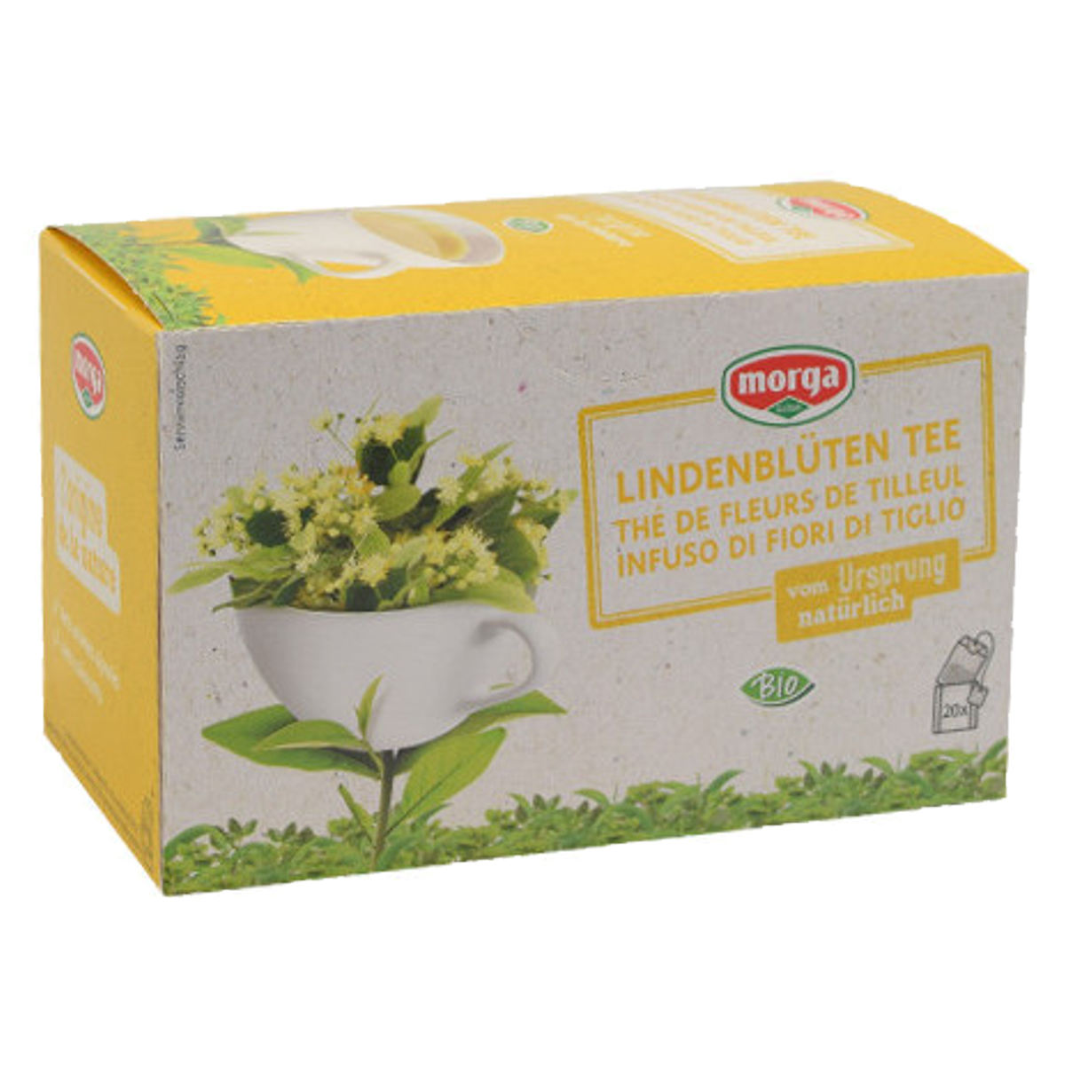 Morga Lindenblüten Tee mit Hüllen Bio Beutel 20 Stück