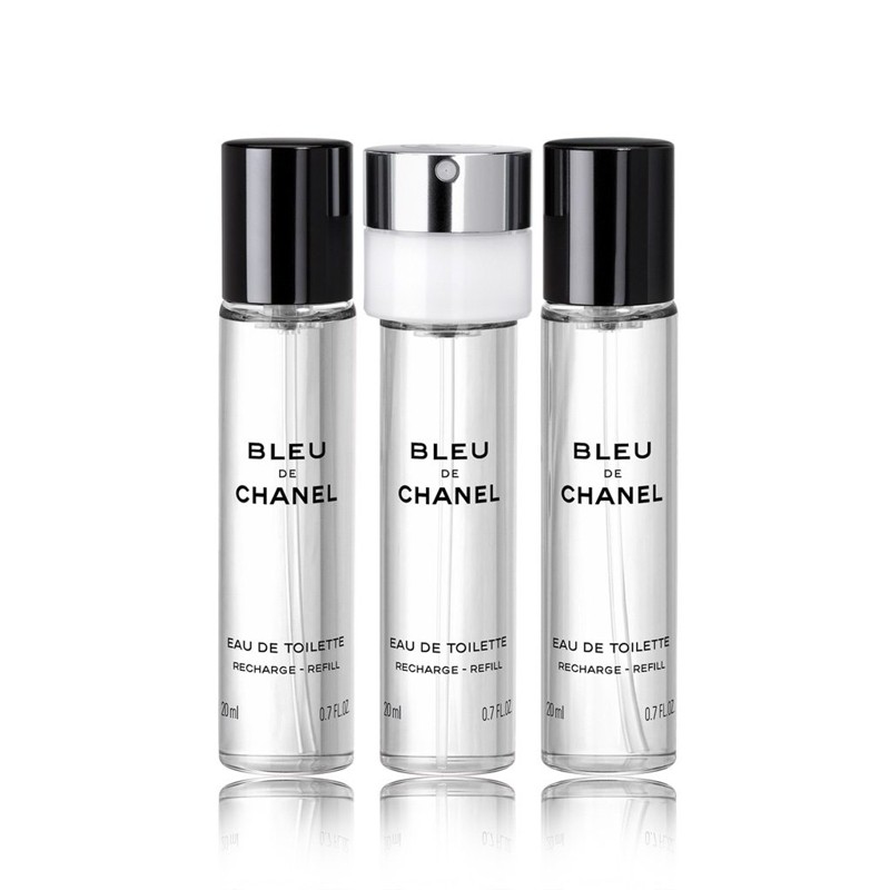 CHANEL Bleu de Chanel Eau de Toilette Twist and Spray Refill 3 x 20 ml CHANEL Bleu de Chanel Eau de Toilette Twist and Spray Refill 3 x 20 ml