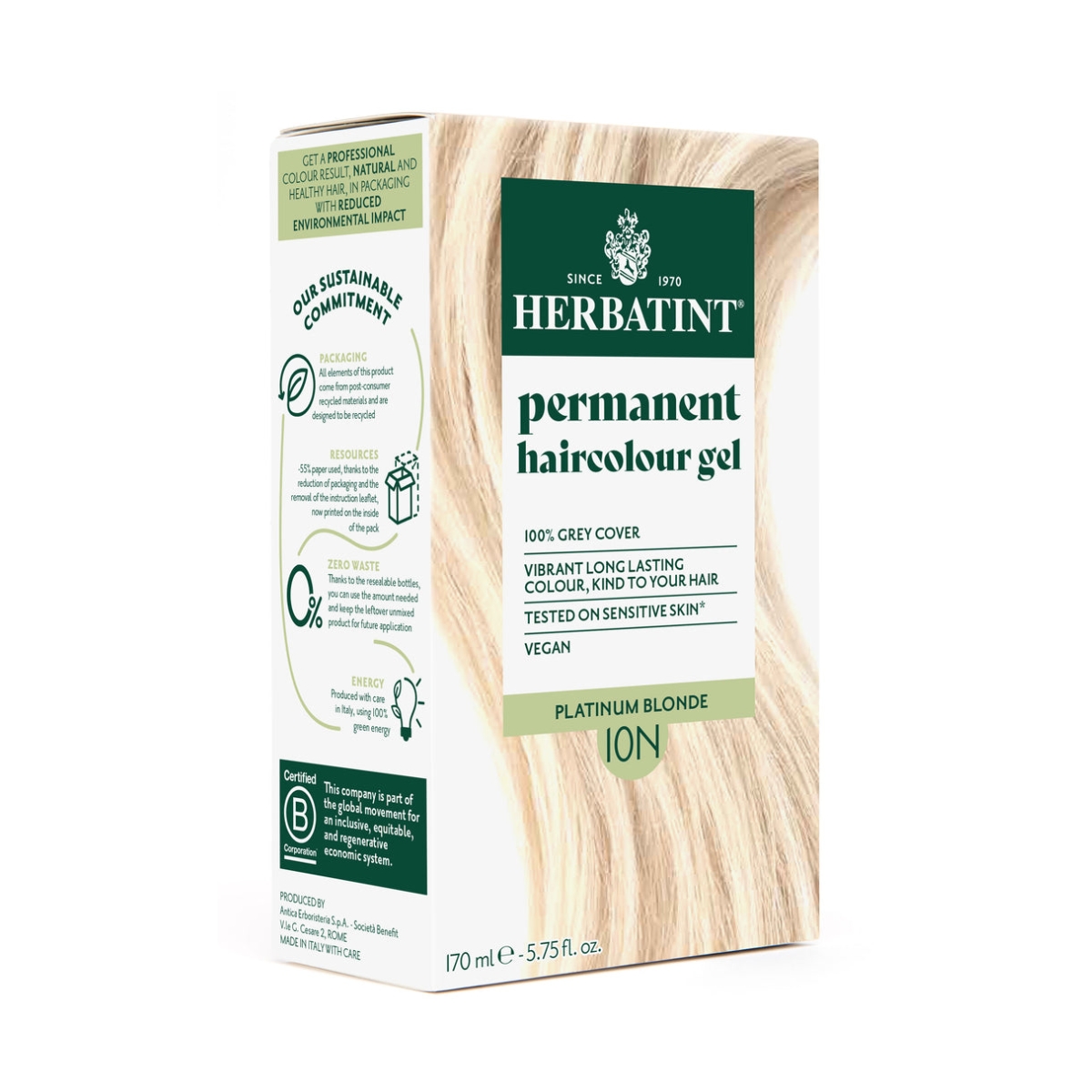 HERBATINT Haarfärbegel 10N Platinblond 170 ml
