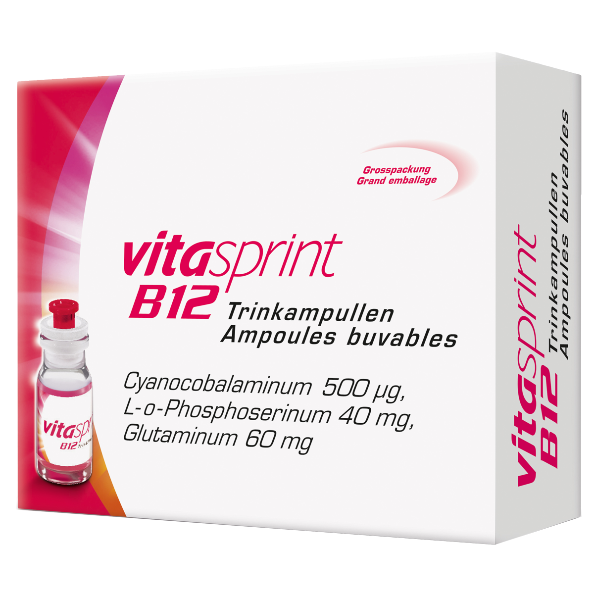 Vitasprint B12 Trinkampullen als Aufbaukur für eine bessere geistige und körperliche Leistungsfähigkeit.